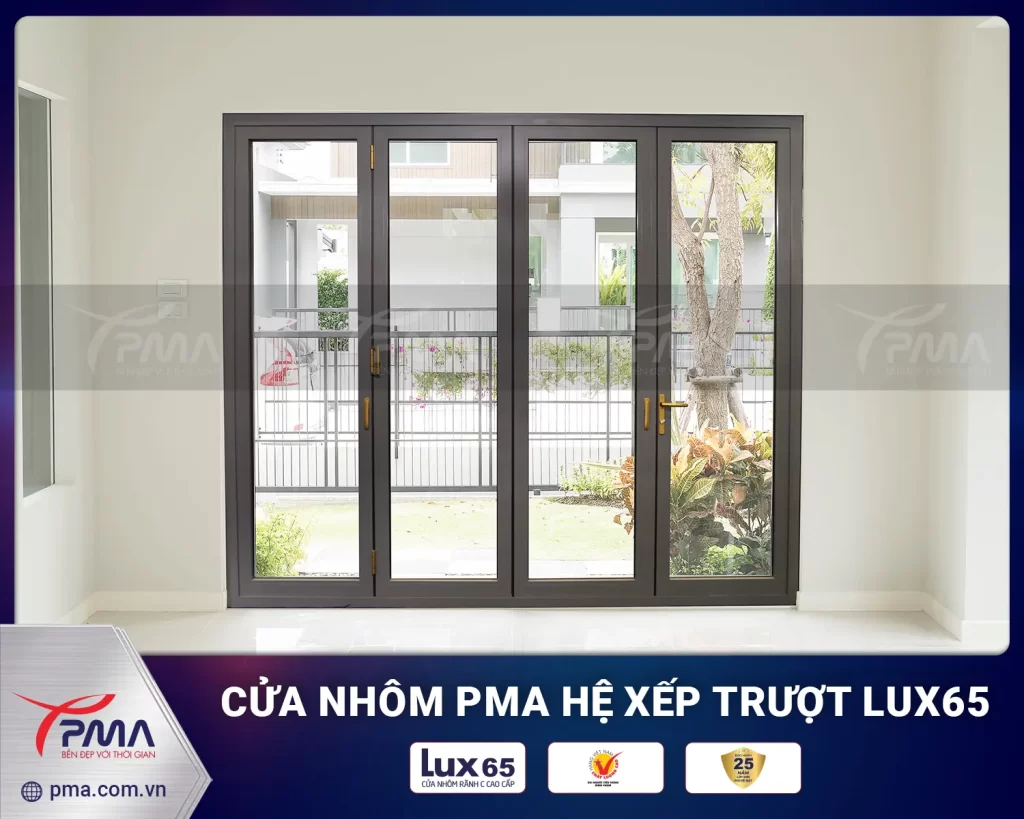 Cửa đi PMA Lux65 hệ xếp trượt 80