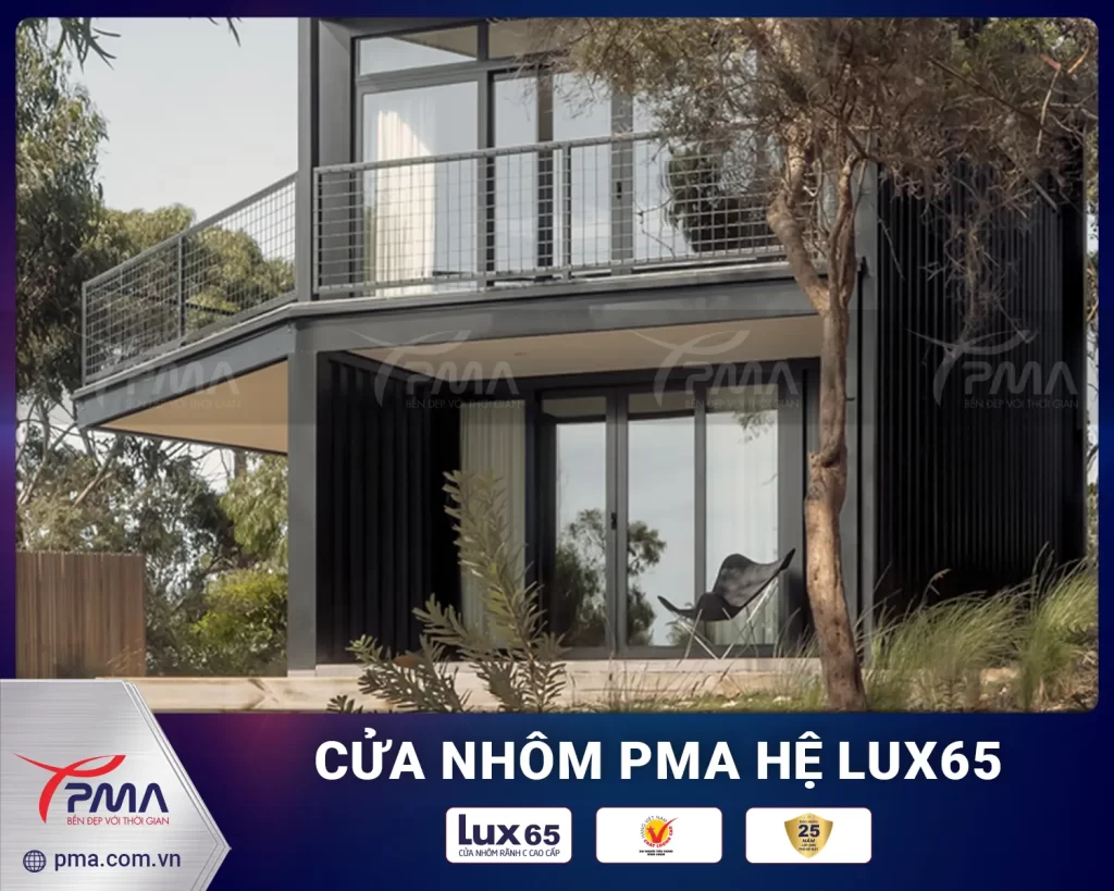 Cửa đi mở quay cao cấp hệ rãnh C châu Âu Lux65