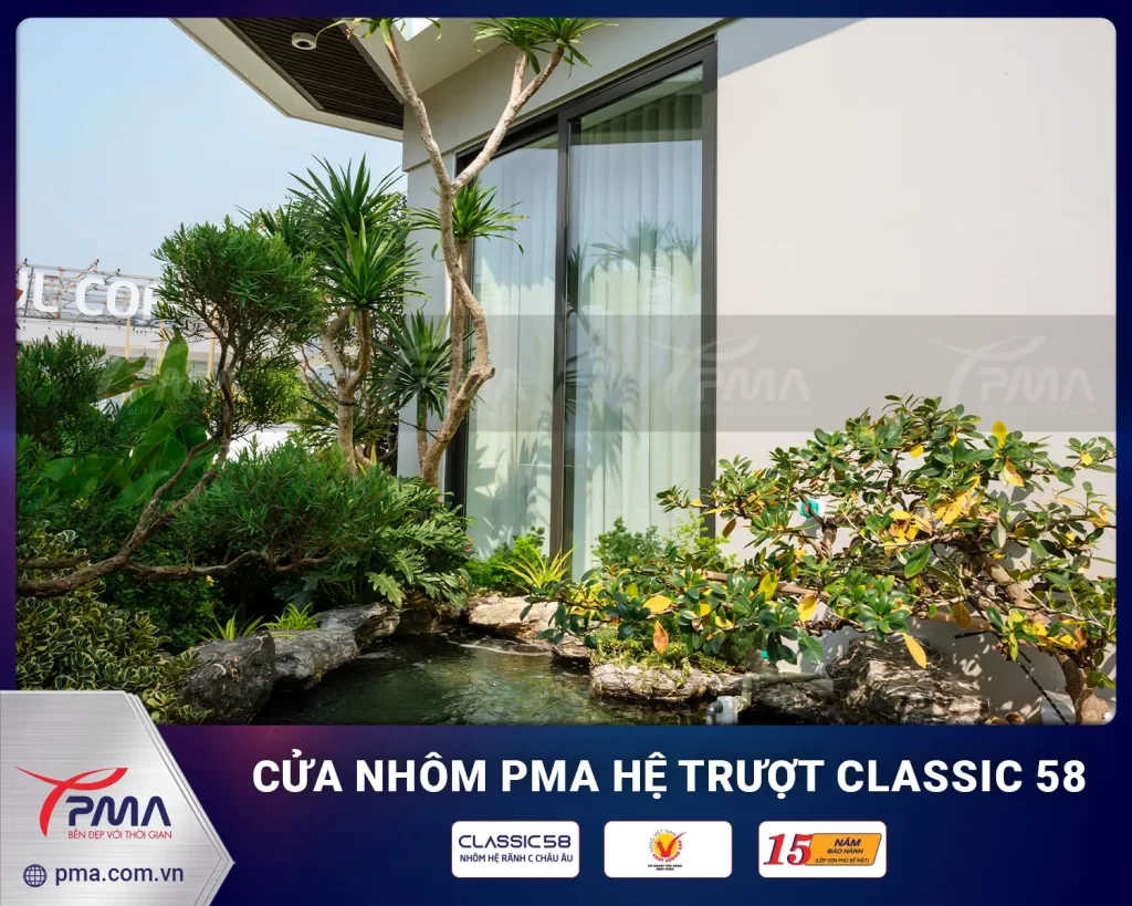 Cửa đi mở trượt hệ 95 PMA Classic 58
