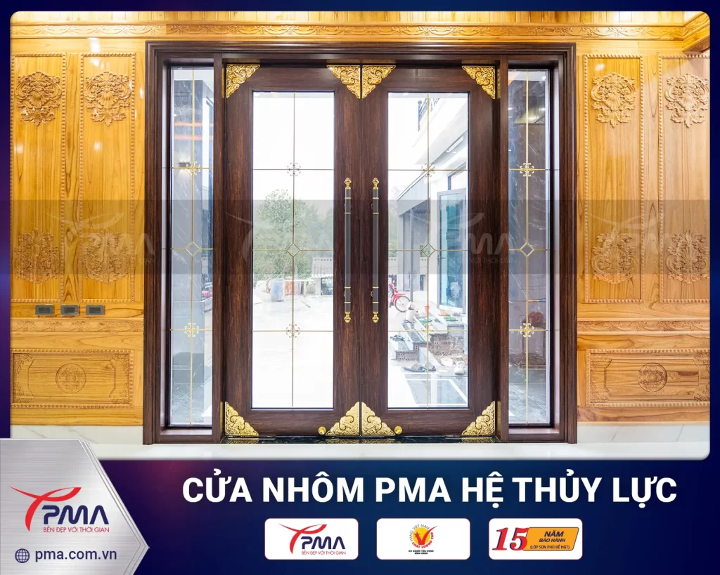 Cửa Thuỷ lực PMA màu vân gỗ