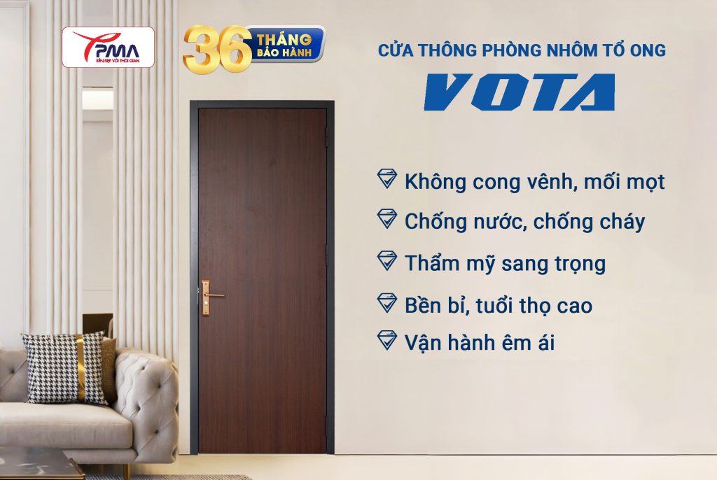 Cửa thông phòng VOTA nhôm tấm tổ ong - Xu hướng, giải pháp mới